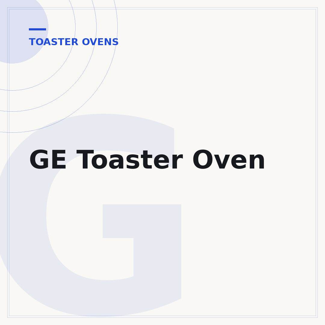 GE Toaster Oven