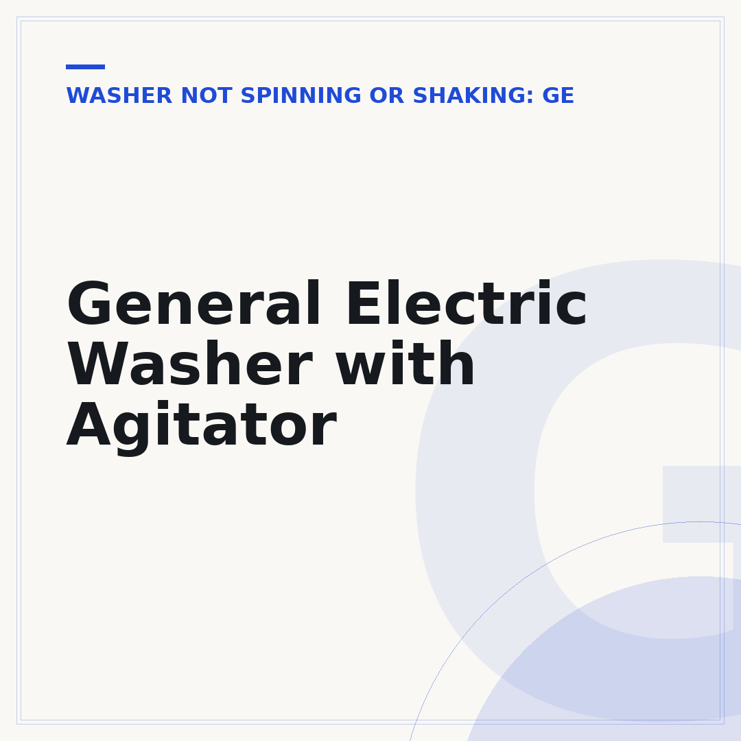 General Electric Washer with Agitator