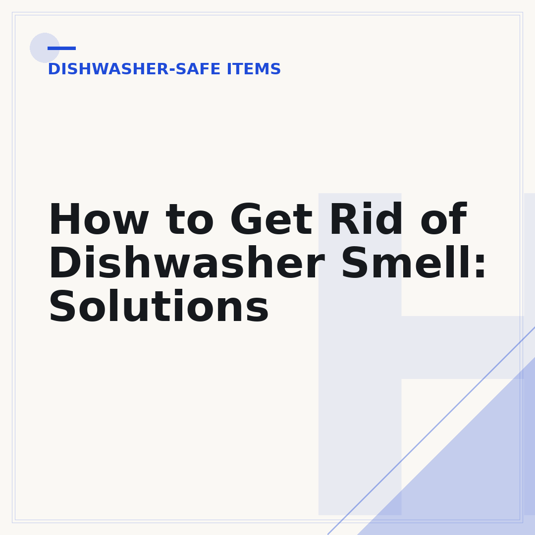 How to Get Rid of Dishwasher Smell: Solutions