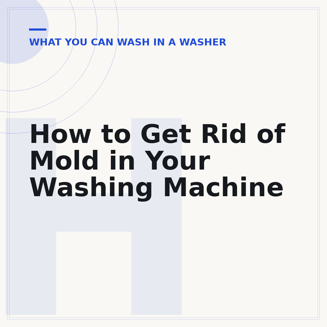 How to Get Rid of Mold in Your Washing Machine