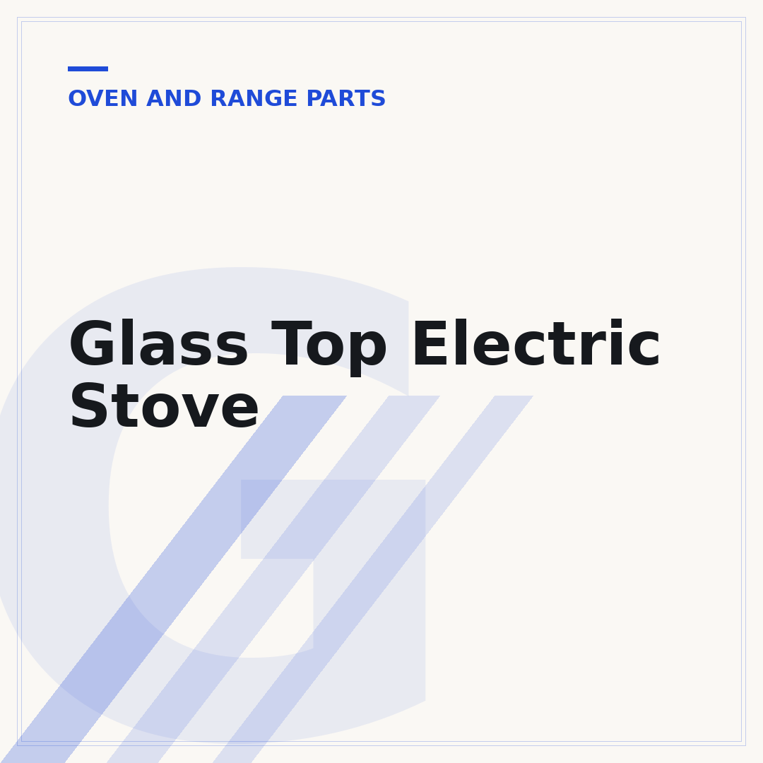 Glass Top Electric Stove