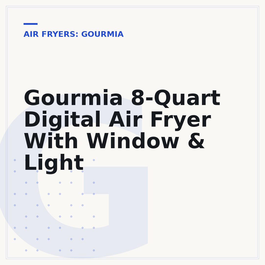 Gourmia 8-Quart Digital Air Fryer With Window & Light