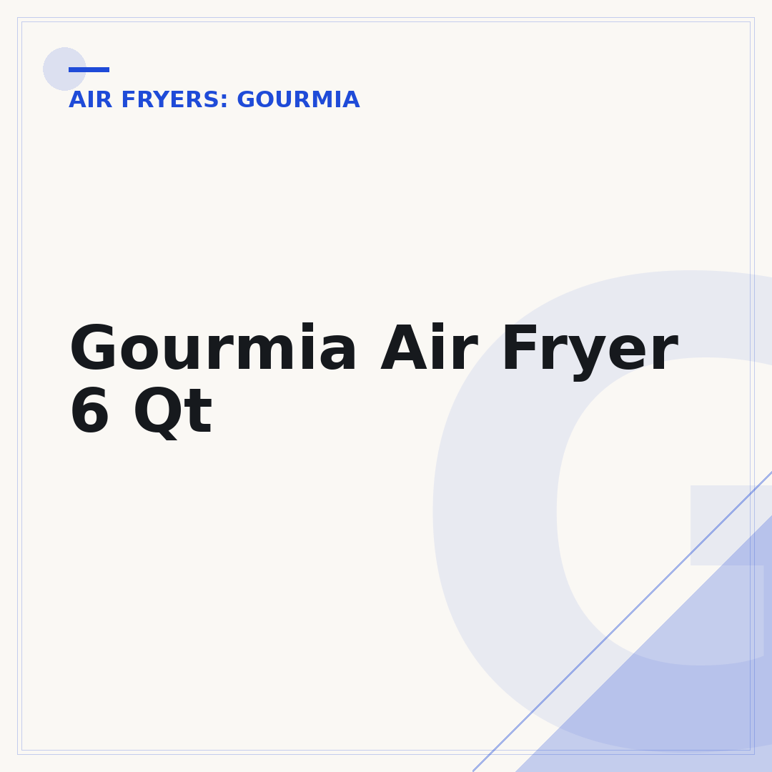 Gourmia Air Fryer 6 Qt