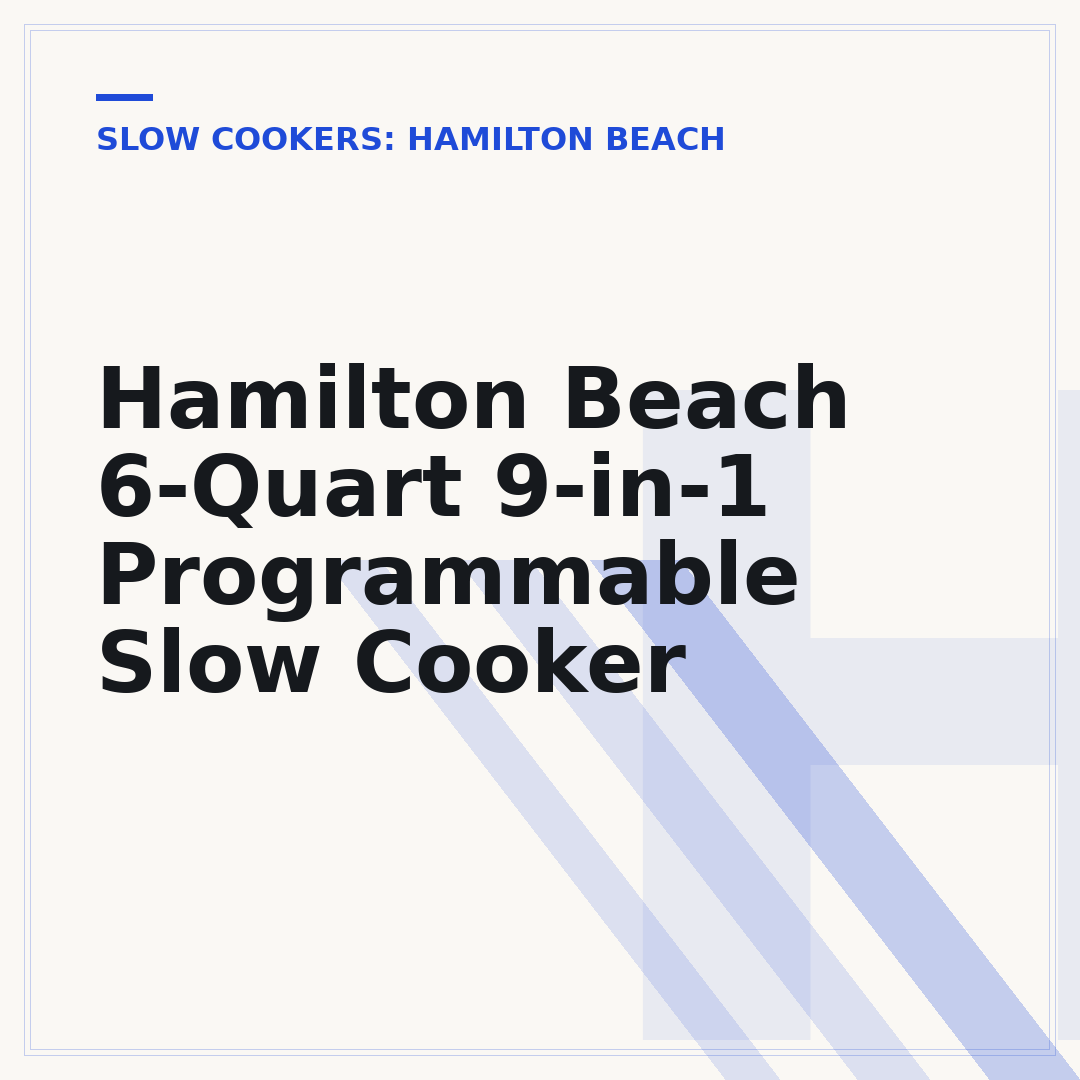 Hamilton Beach 6-Quart 9-in-1 Programmable Slow Cooker