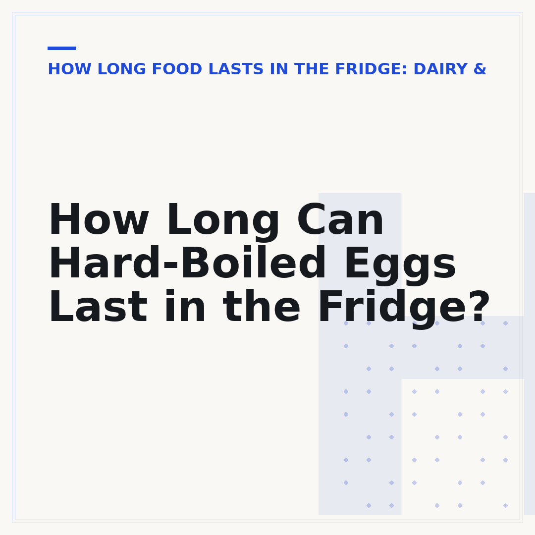 How Long Can Hard-Boiled Eggs Last in the Fridge?