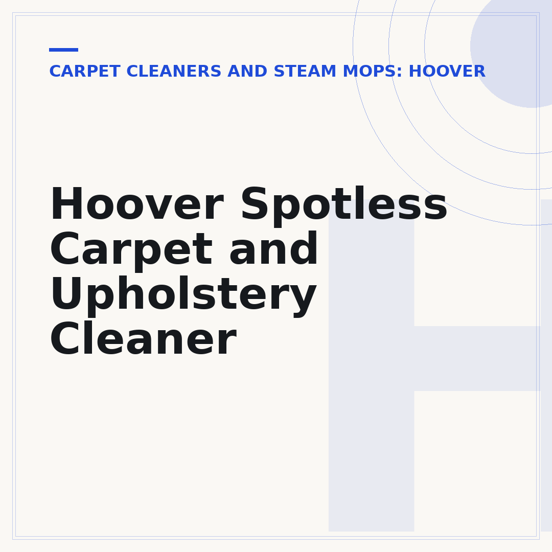 Hoover Spotless Carpet and Upholstery Cleaner