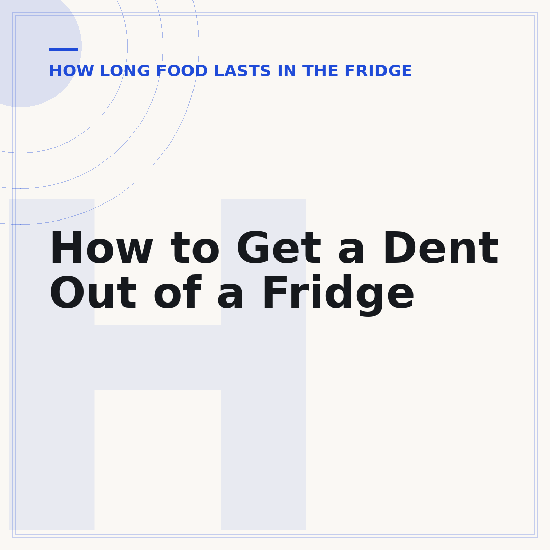 How to Get a Dent Out of a Fridge