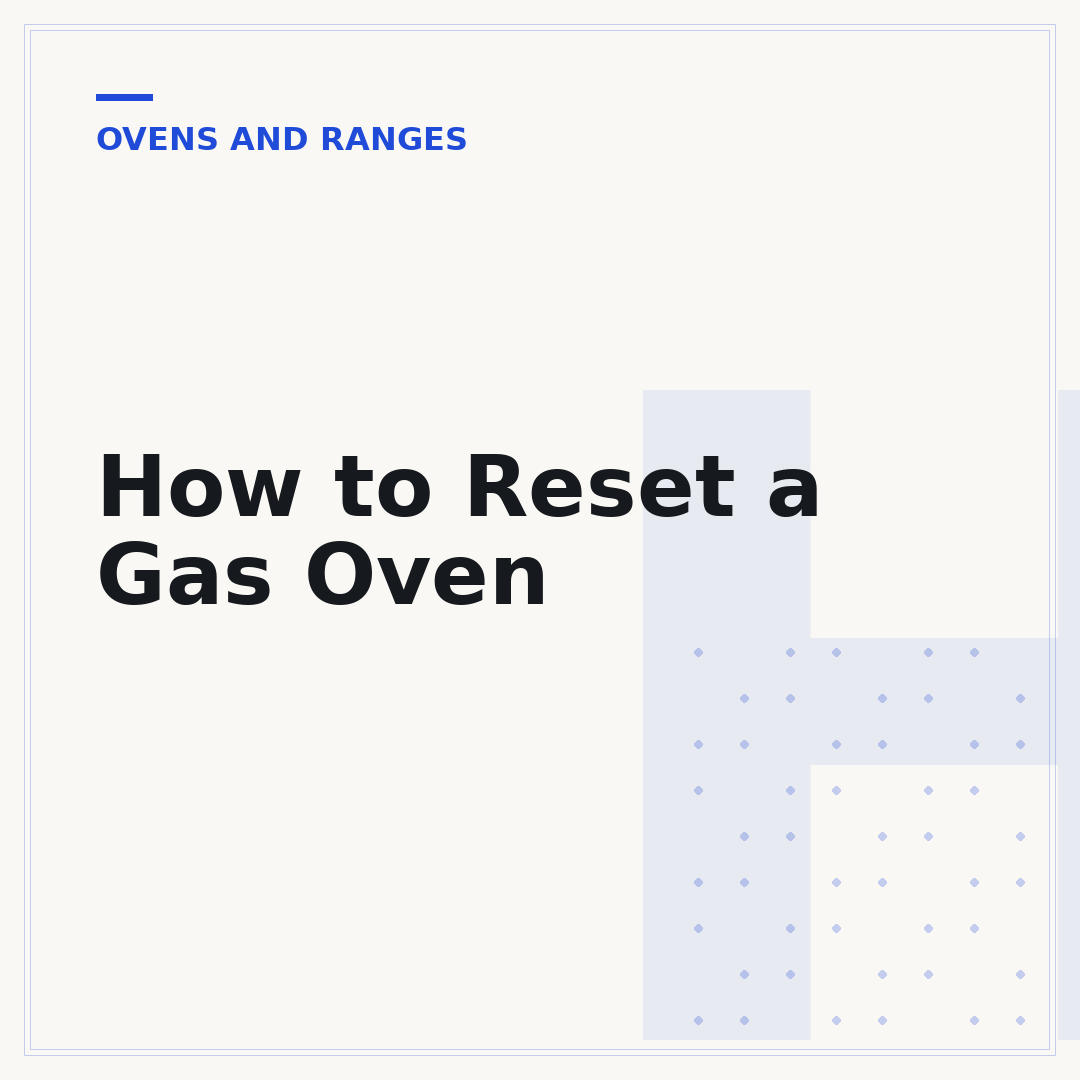 How to Reset a Gas Oven