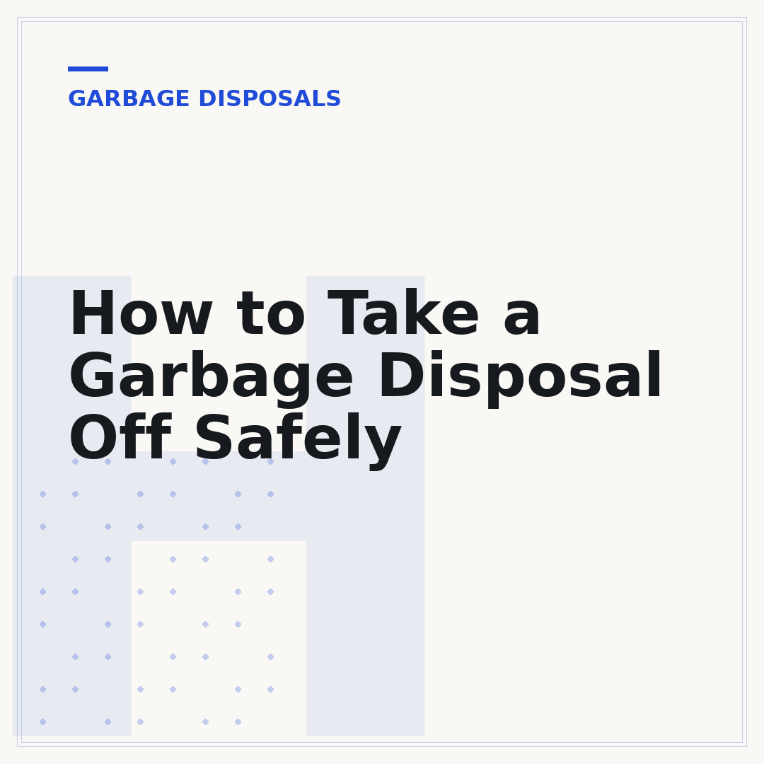How to Take a Garbage Disposal Off Safely