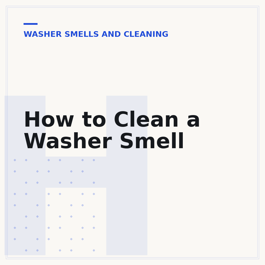 How to Clean a Washer Smell