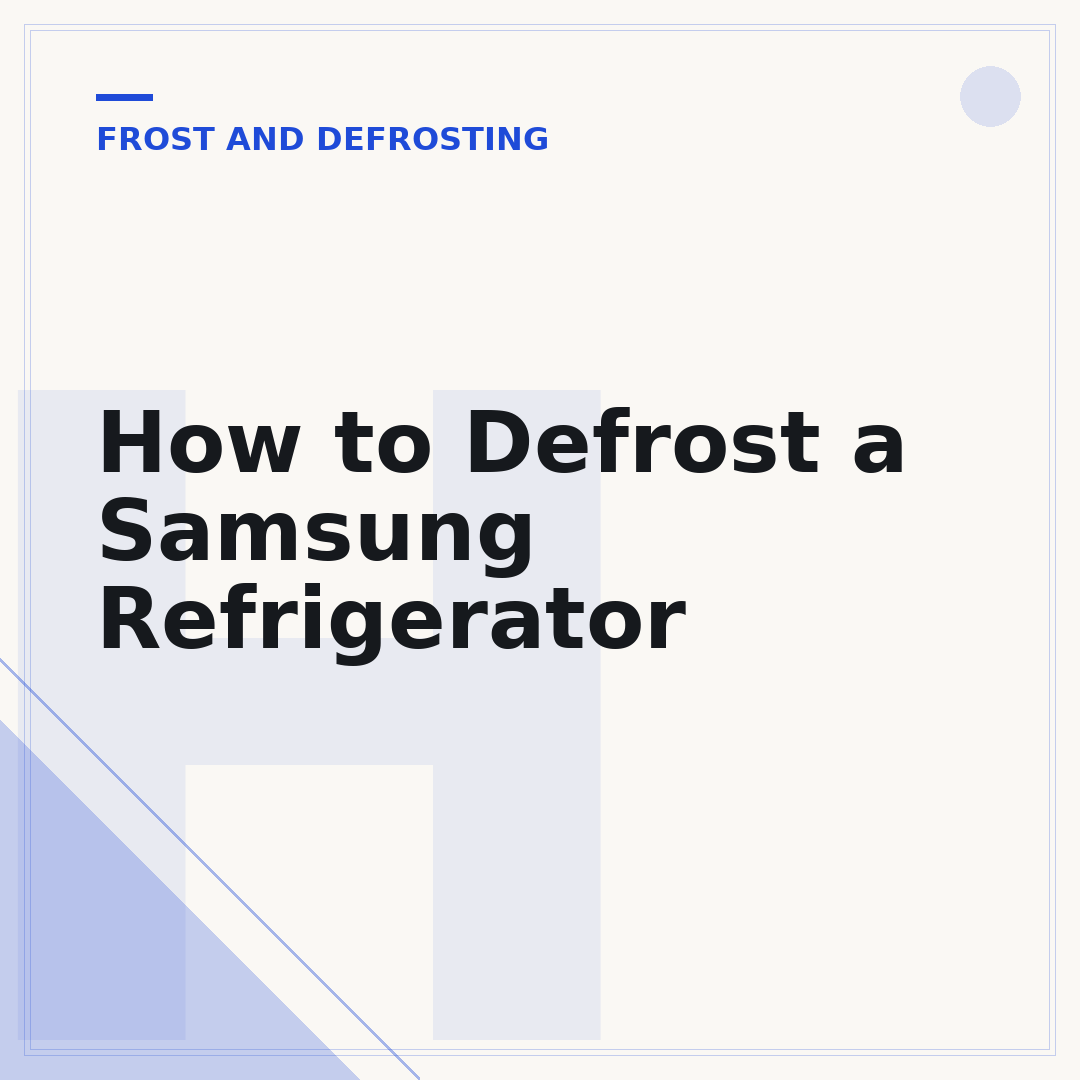 How to Defrost a Samsung Refrigerator