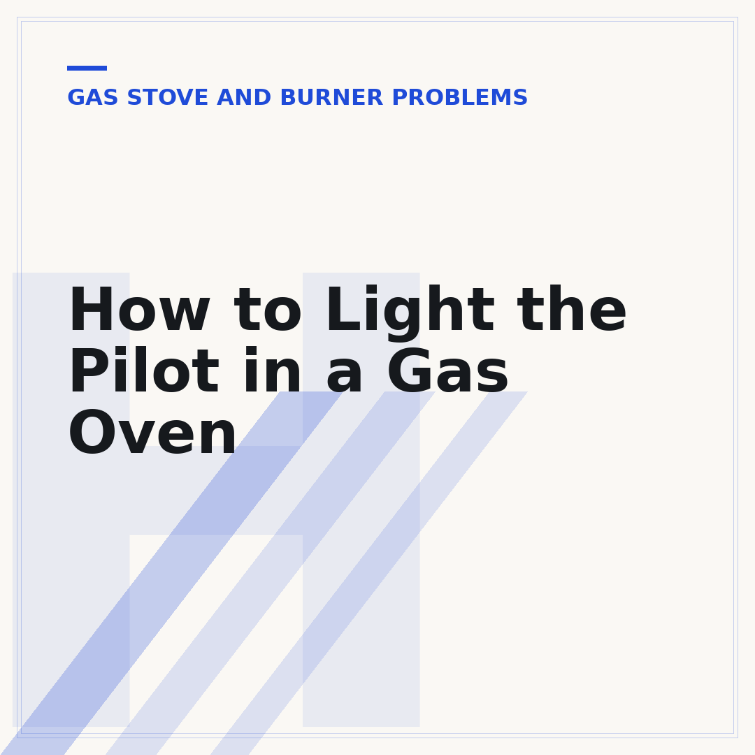 How to Light the Pilot in a Gas Oven