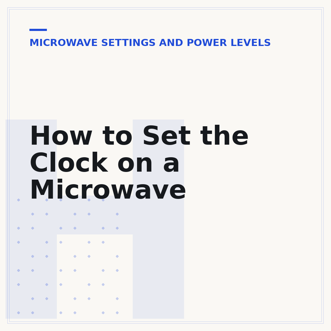 How to Set the Clock on a Microwave