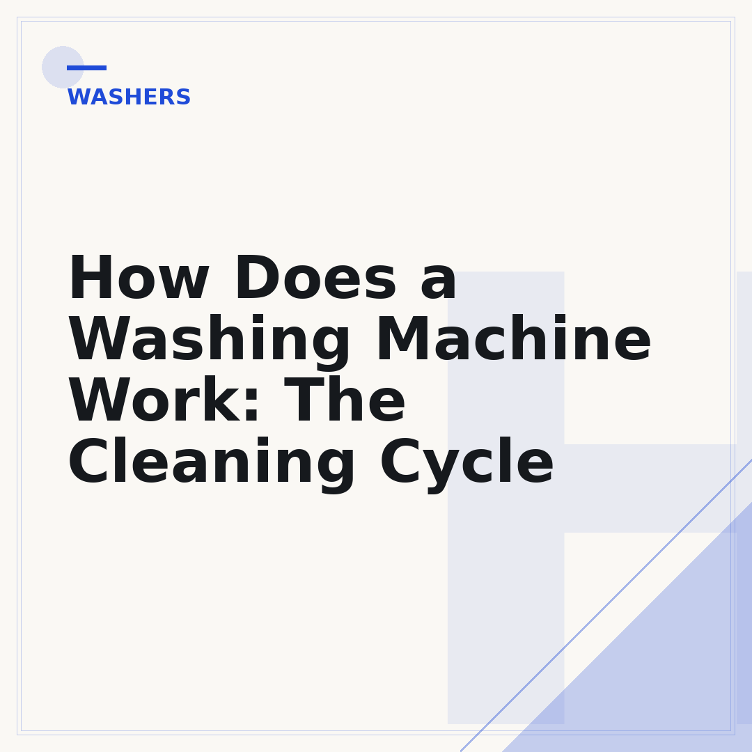 How Does a Washing Machine Work: The Cleaning Cycle