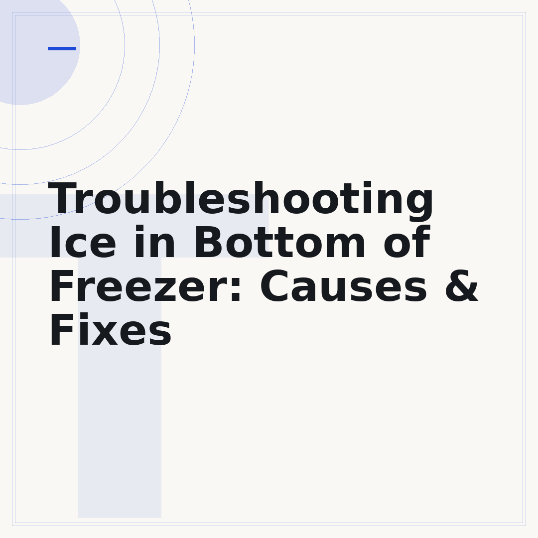 Troubleshooting Ice in Bottom of Freezer: Causes & Fixes