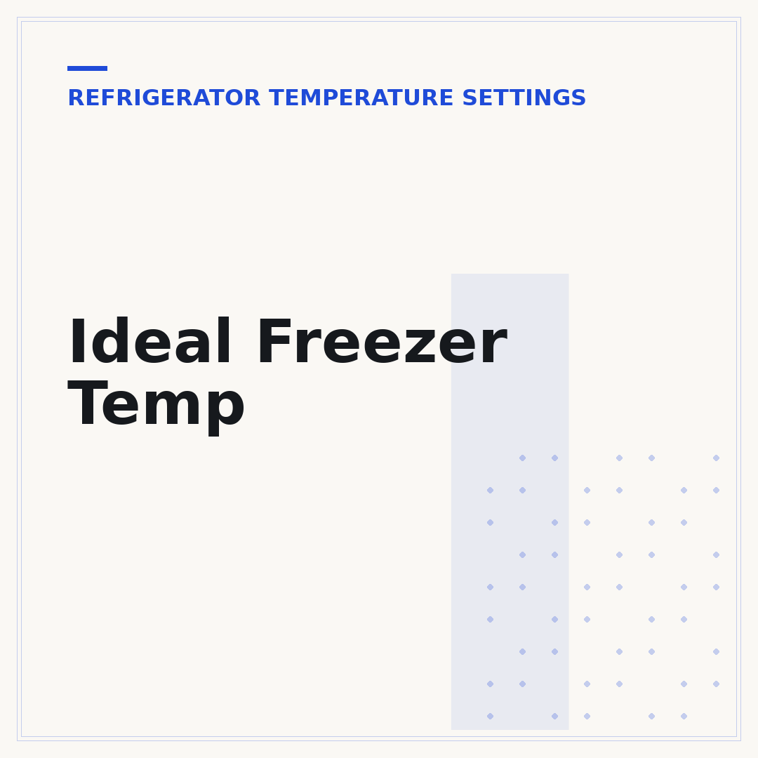 Ideal Freezer Temp
