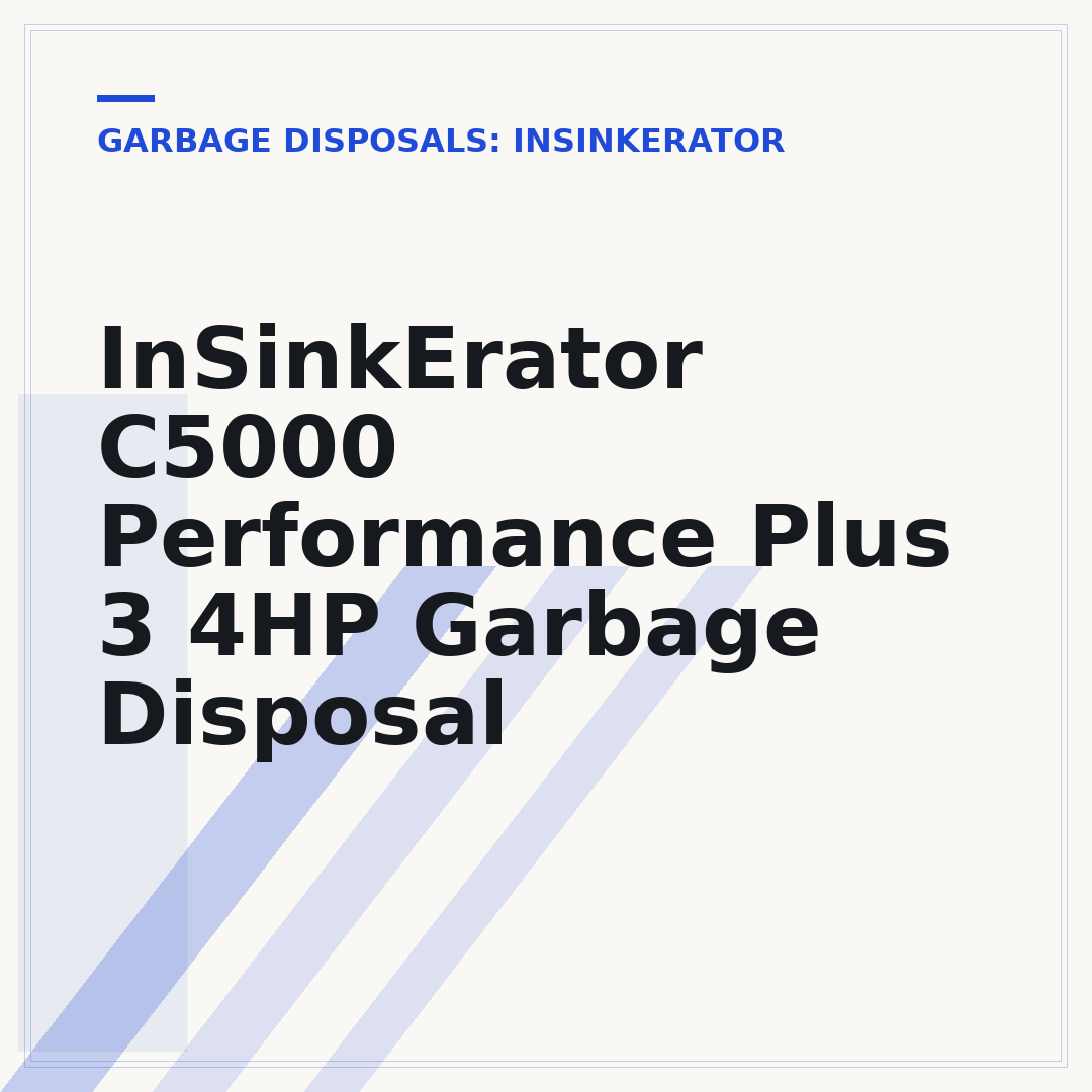 InSinkErator C5000 Performance Plus 3 4HP Garbage Disposal