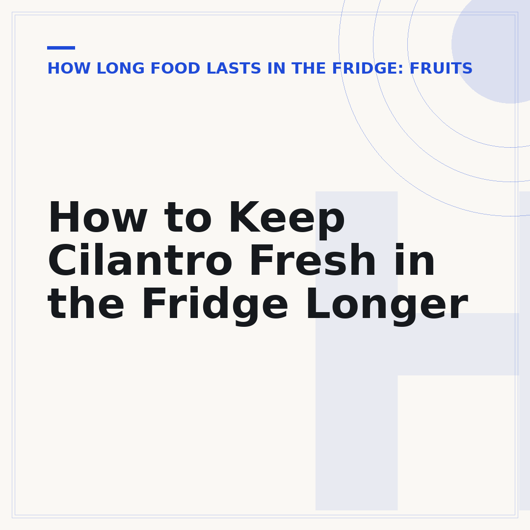 How to Keep Cilantro Fresh in the Fridge Longer