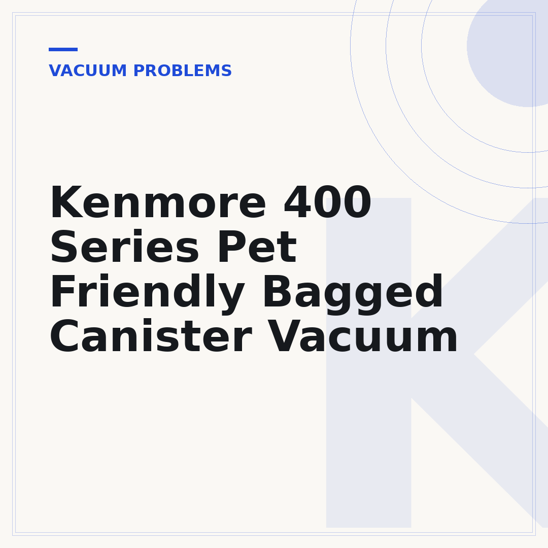 Kenmore 400 Series Pet Friendly Bagged Canister Vacuum