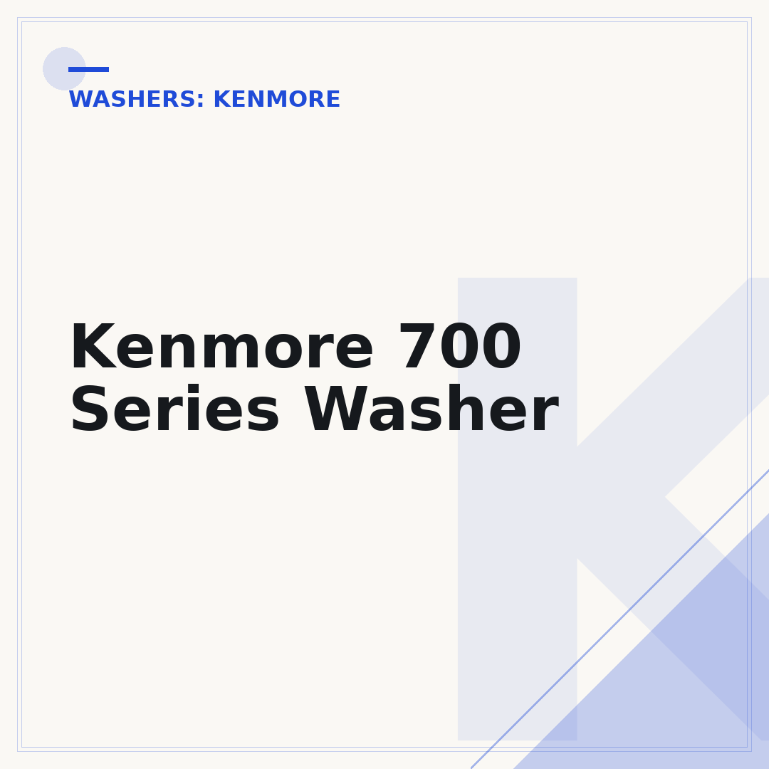 Kenmore 700 Series Washer