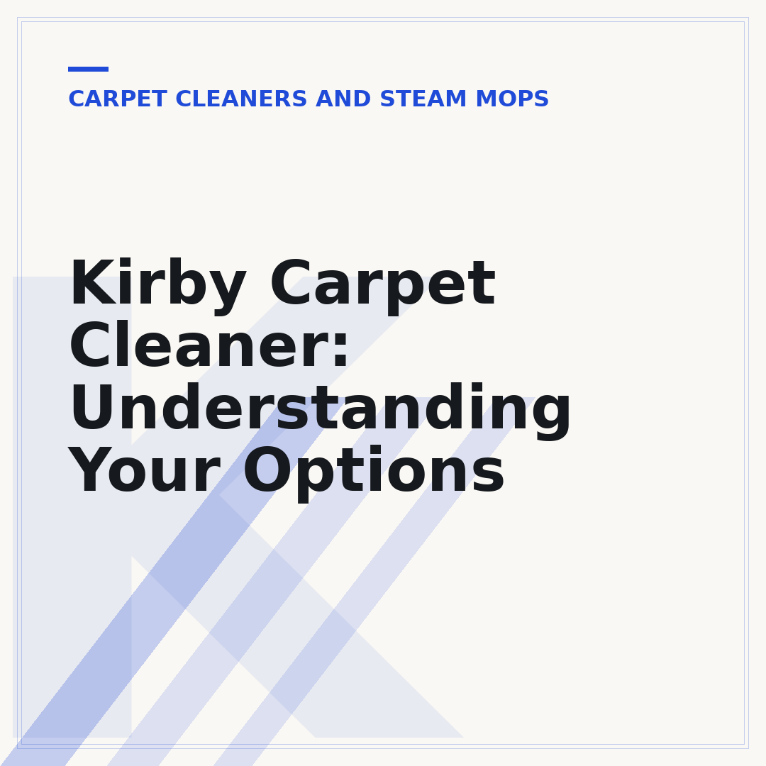 Kirby Carpet Cleaner: Understanding Your Options
