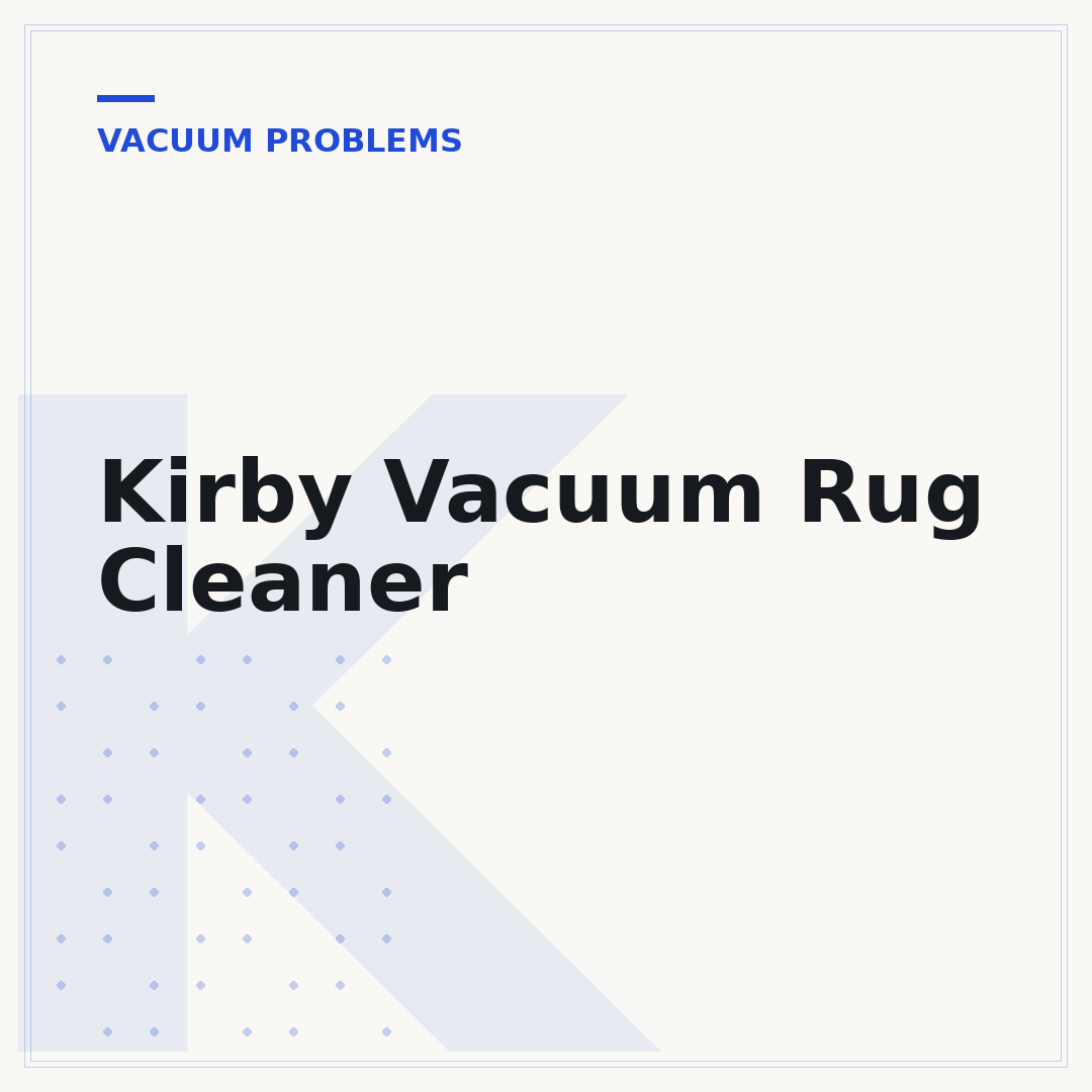 Kirby Vacuum Rug Cleaner