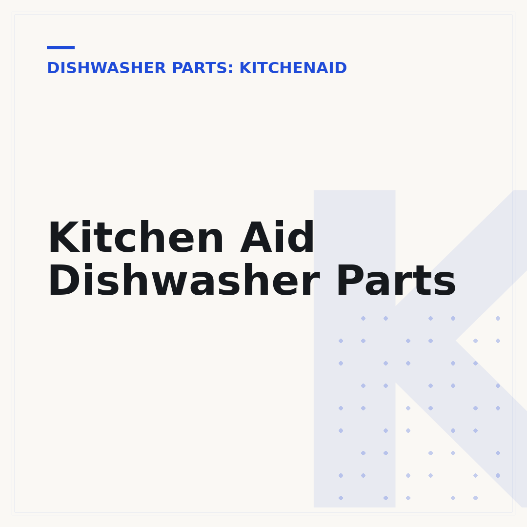 Kitchen Aid Dishwasher Parts