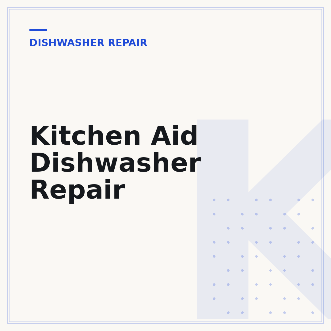 Kitchen Aid Dishwasher Repair
