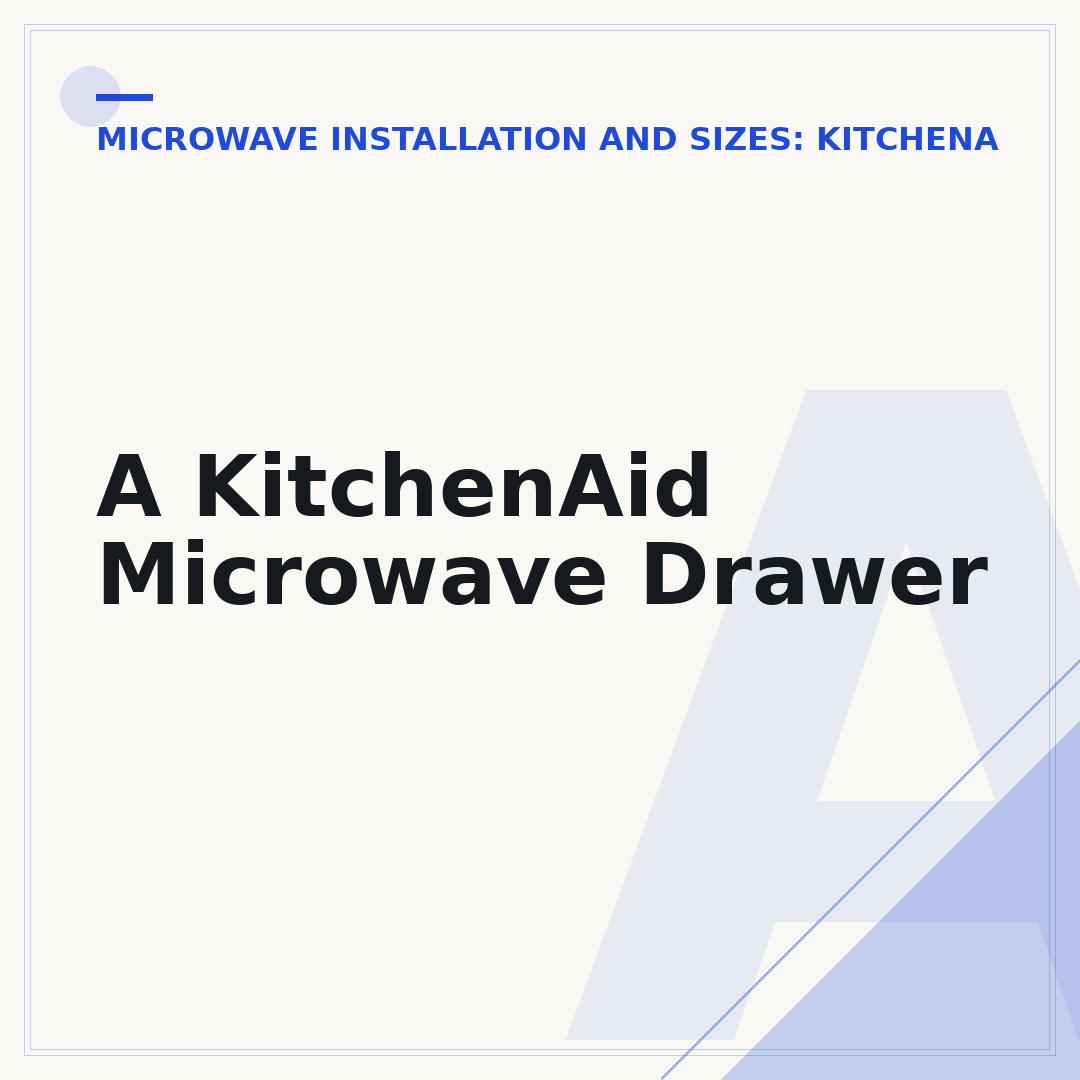 A KitchenAid Microwave Drawer