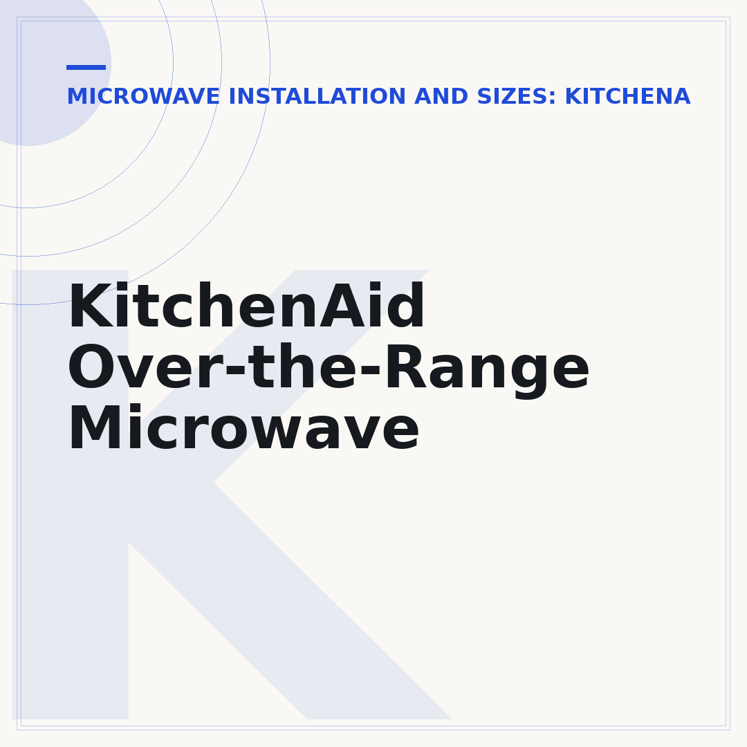 KitchenAid Over-the-Range Microwave