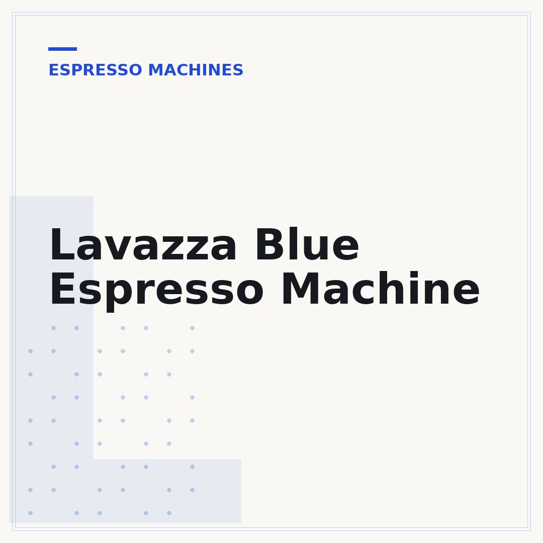 Lavazza Blue Espresso Machine