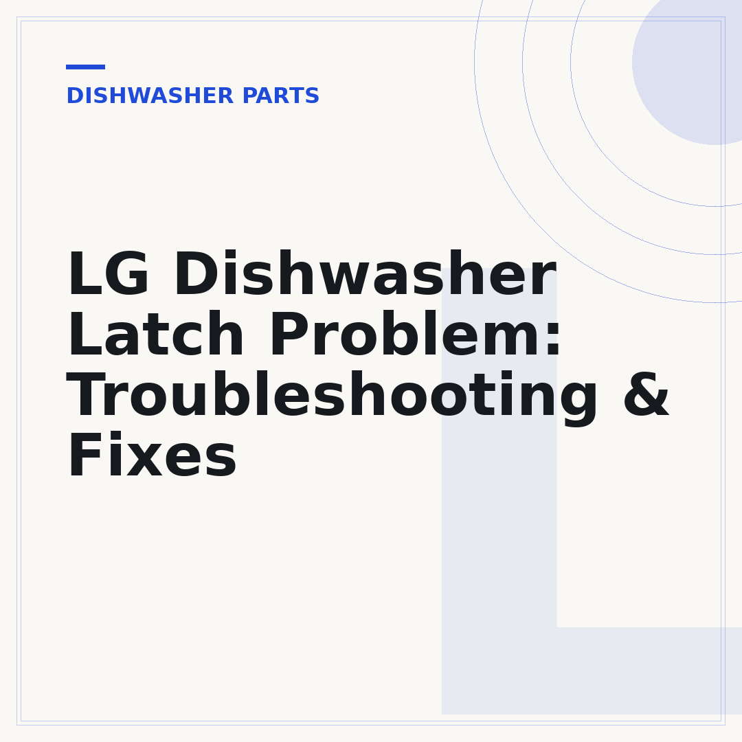LG Dishwasher Latch Problem: Troubleshooting & Fixes
