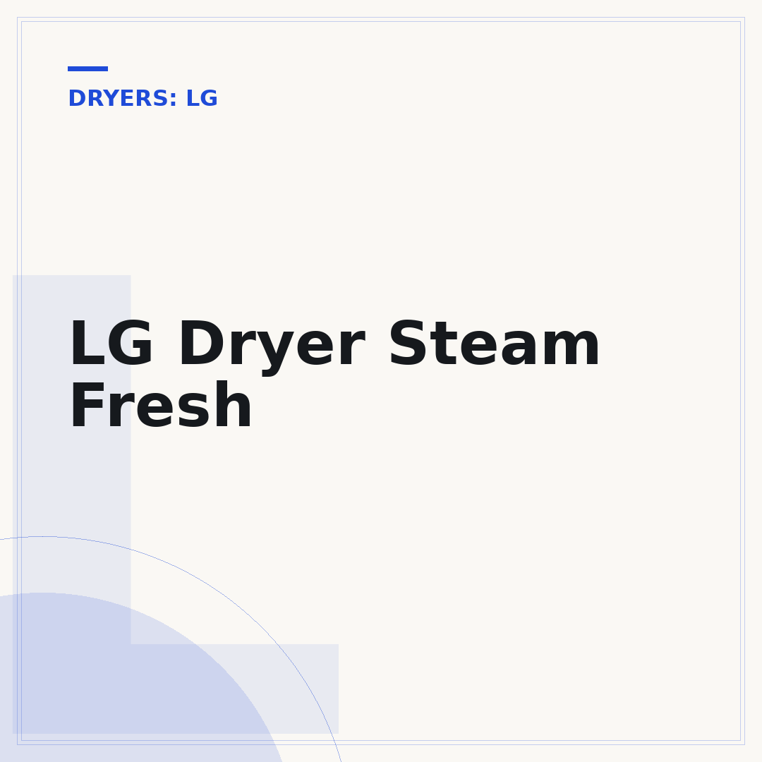 LG Dryer Steam Fresh
