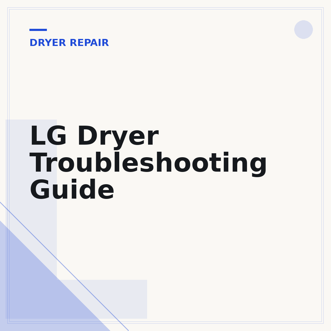 LG Dryer Troubleshooting Guide