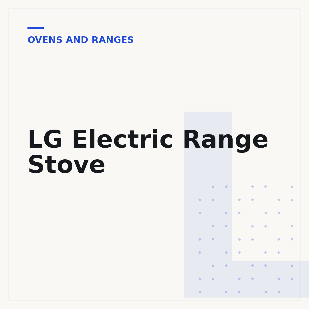 LG Electric Range Stove