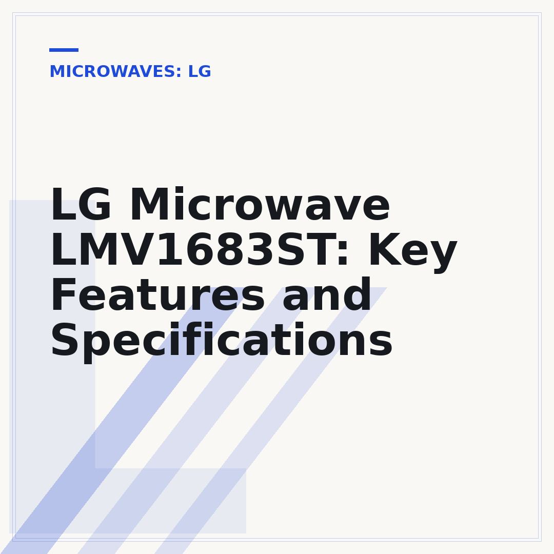 LG Microwave LMV1683ST: Key Features and Specifications