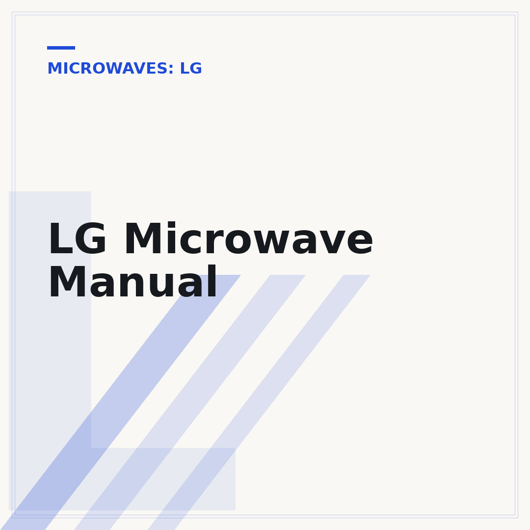 LG Microwave Manual