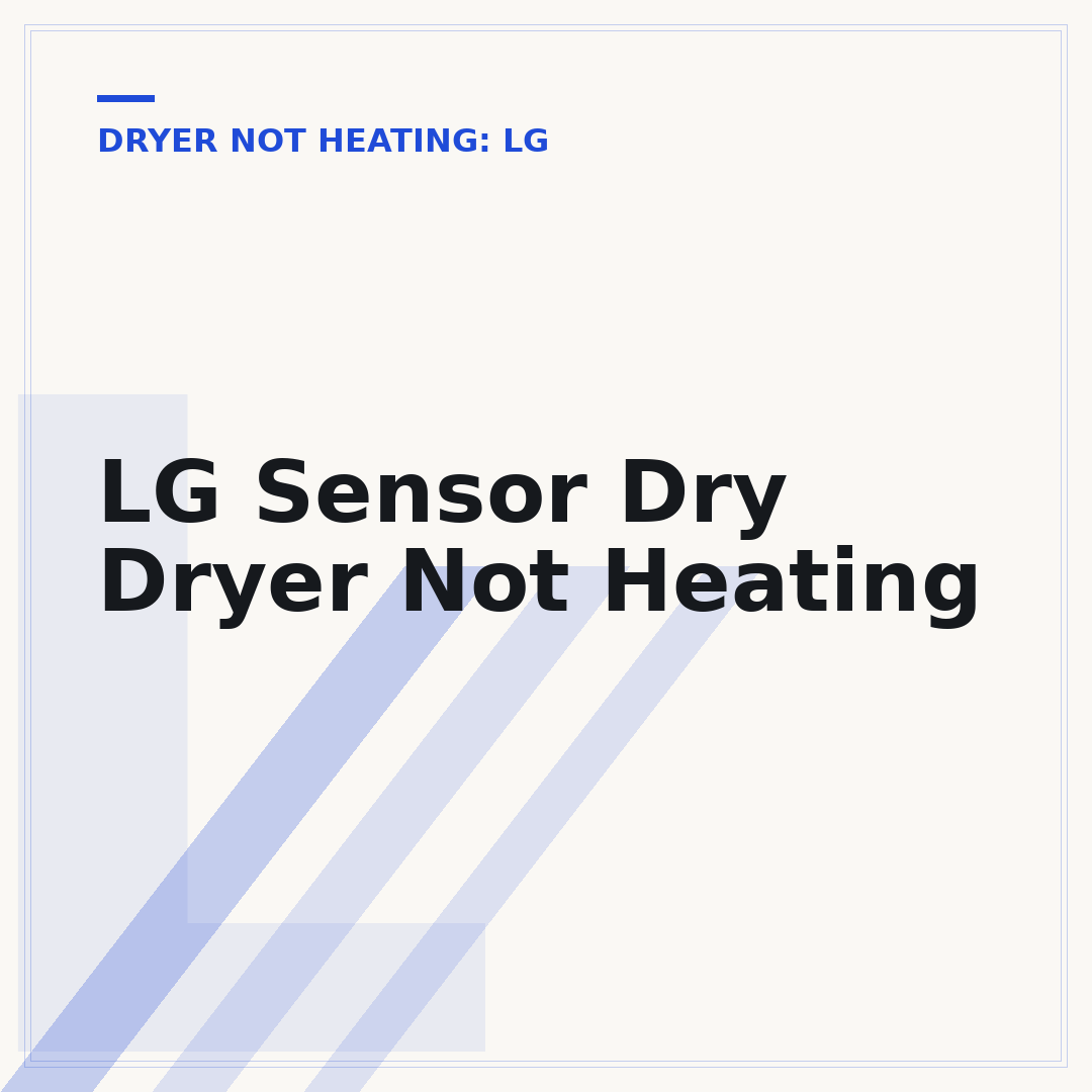 LG Sensor Dry Dryer Not Heating