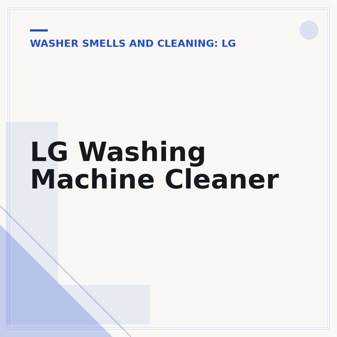 LG Washing Machine Cleaner
