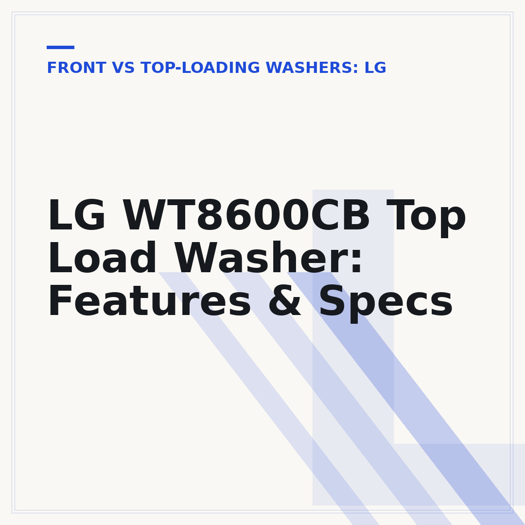 LG WT8600CB Top Load Washer: Features & Specs