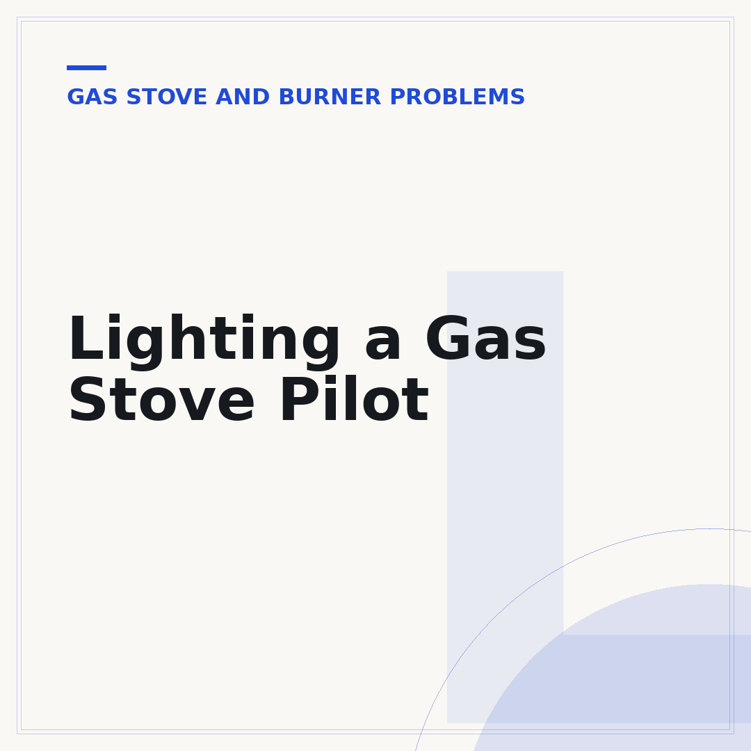 Lighting a Gas Stove Pilot
