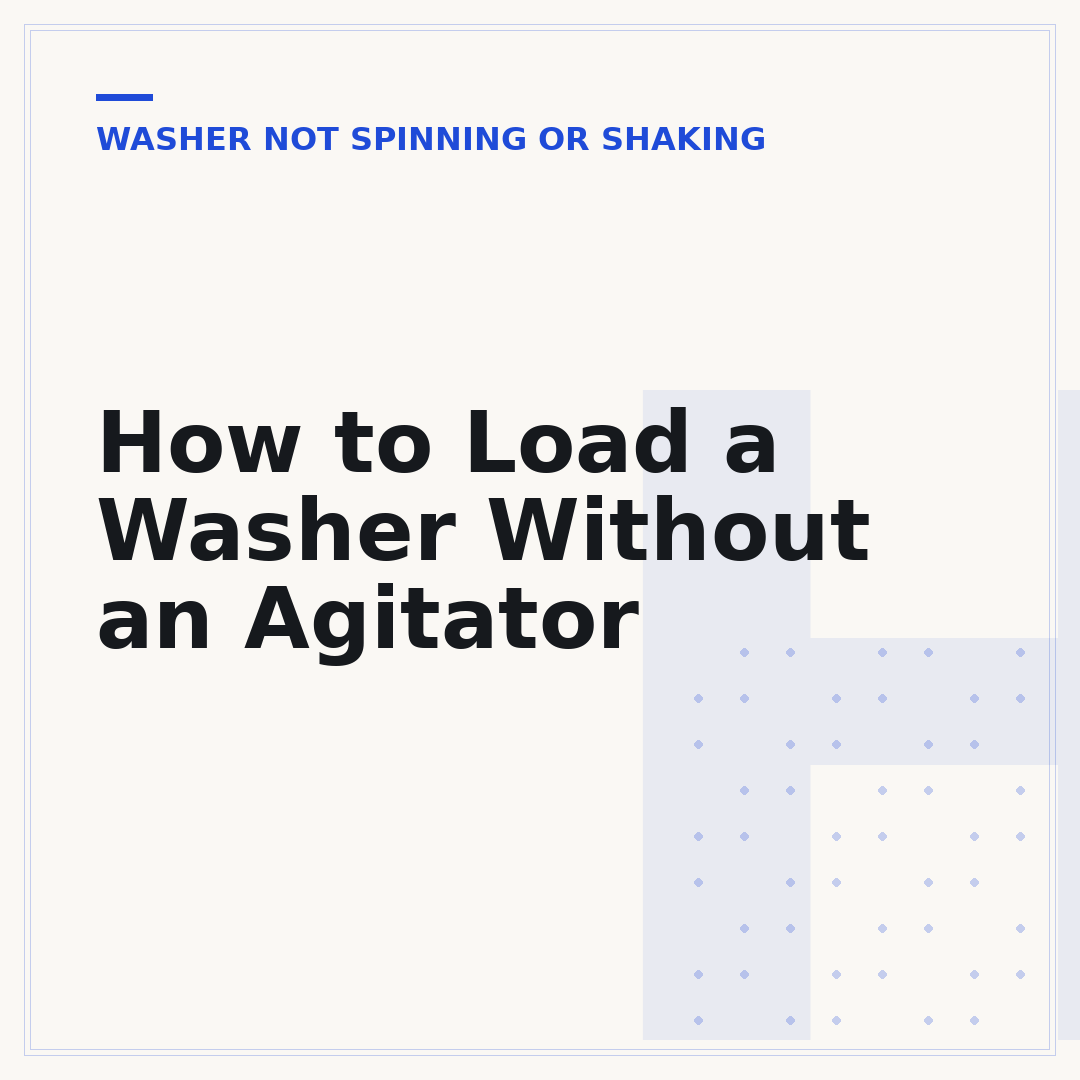 How to Load a Washer Without an Agitator
