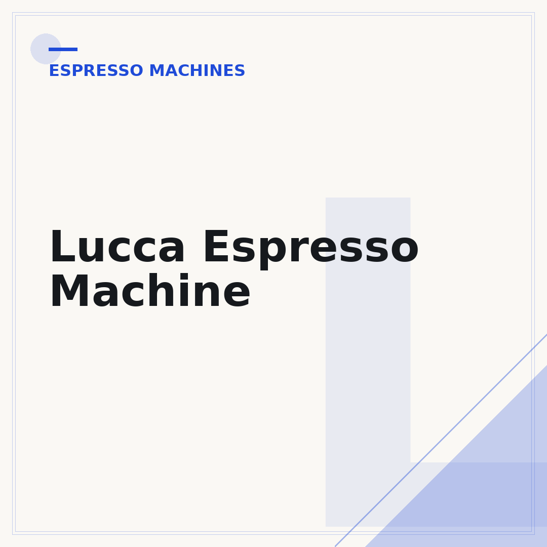 Lucca Espresso Machine
