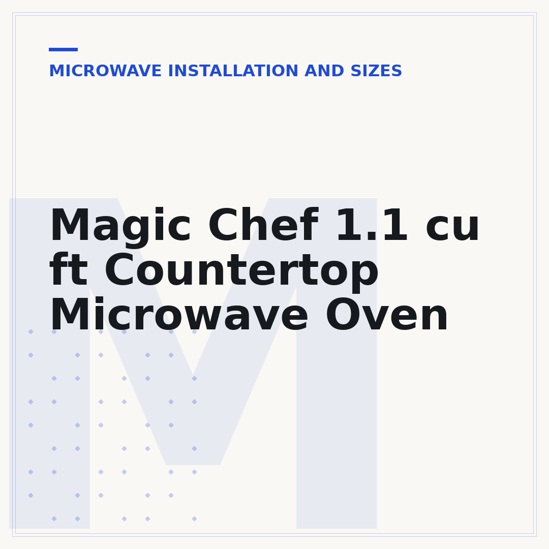 Magic Chef 1.1 cu ft Countertop Microwave Oven