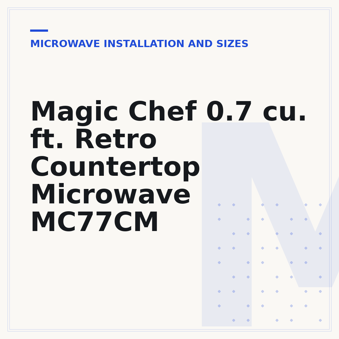Magic Chef 0.7 cu. ft. Retro Countertop Microwave MC77CM