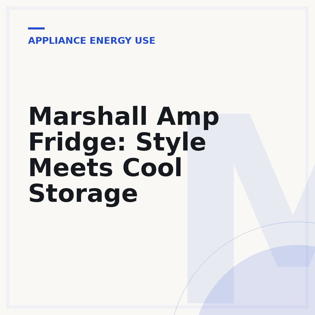 Marshall Amp Fridge: Style Meets Cool Storage