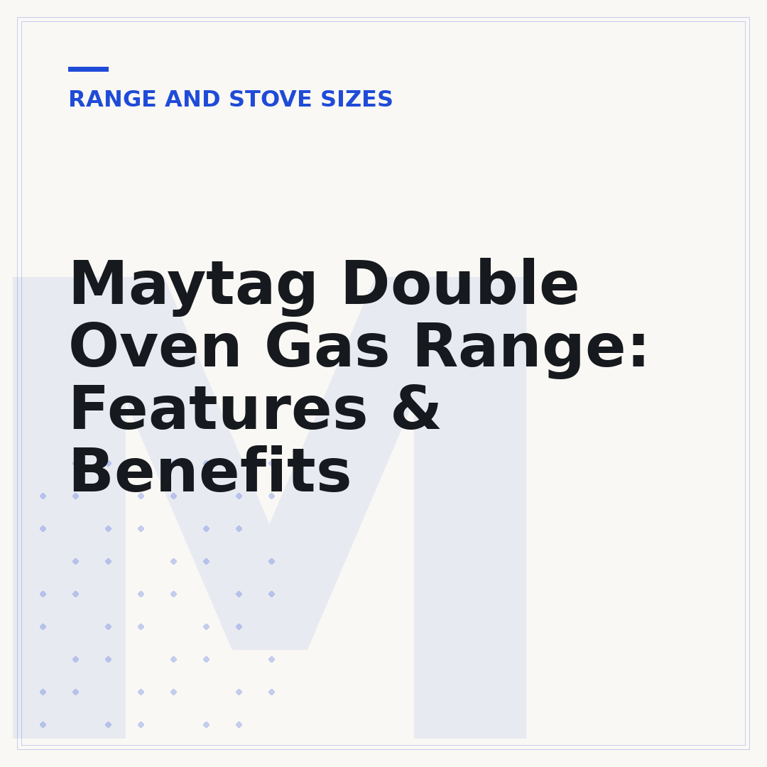 Maytag Double Oven Gas Range: Features & Benefits