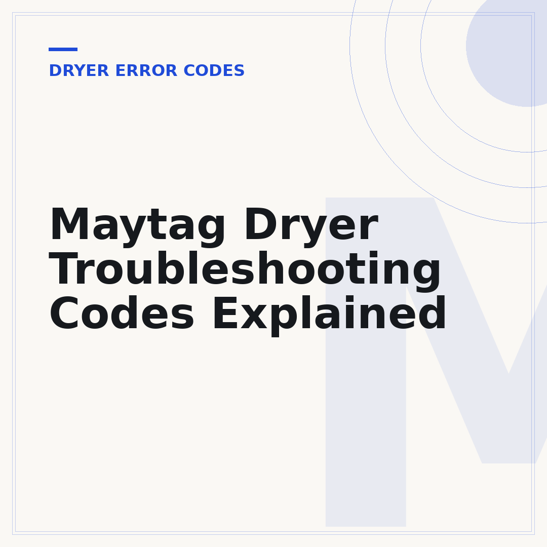 Maytag Dryer Troubleshooting Codes Explained