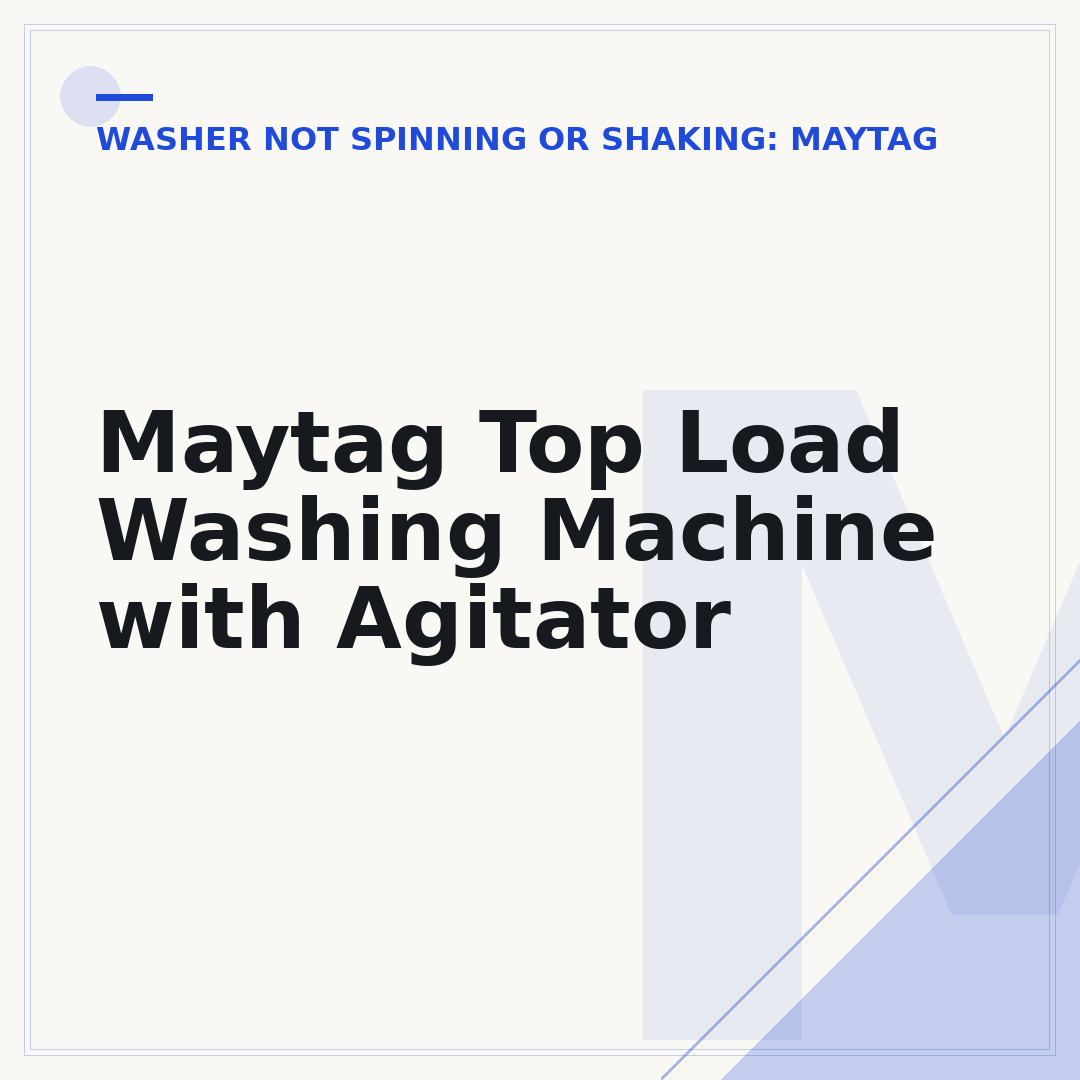 Maytag Top Load Washing Machine with Agitator