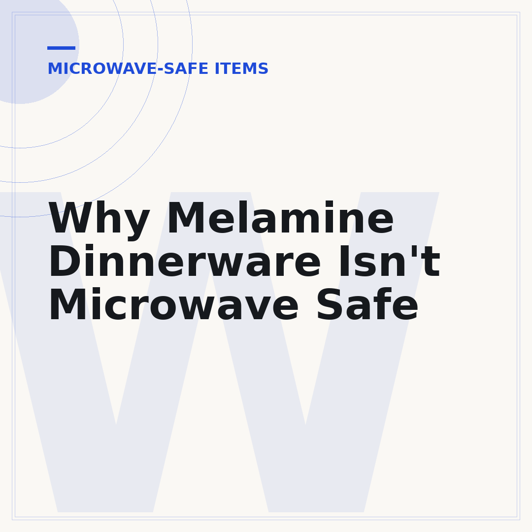 Why Melamine Dinnerware Isn't Microwave Safe